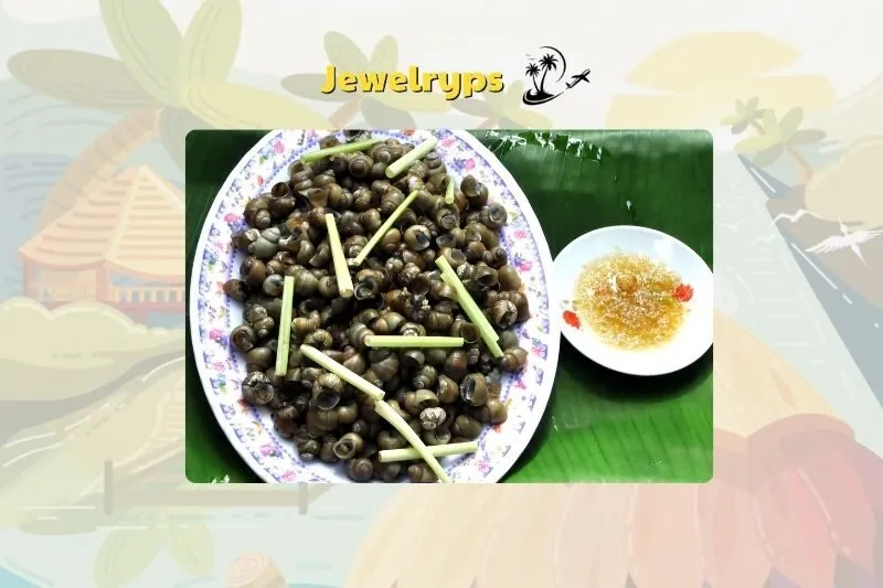 Đặc sản ốc gạo tại Cồn Phú Đa